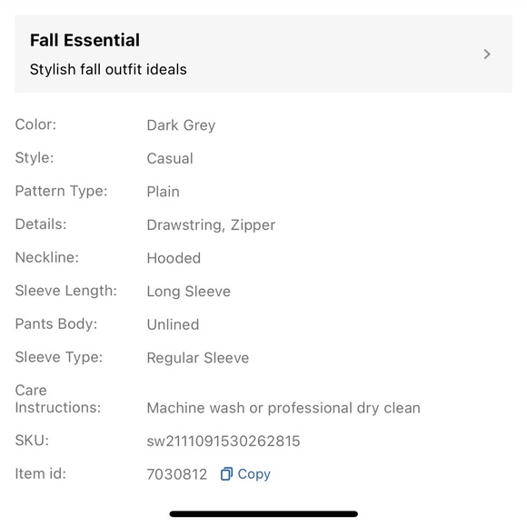 SHEIN SXY Rib-knit O-ring Zipper Drawstring Hoodie & Leggings - Picture 11 of 11